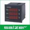 Salzer Brand 96 Three Sets Digital AC Panel Voltmeter