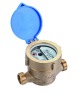 Single jet dry liquid sealed vane wheel water meter