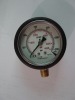Stainless steel case pressure gauge with protection
