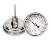 Stainless steel dial thermometer