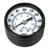 Standard pressure gauge with black steel case and bezel