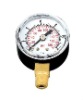 Standard pressure gauge with bottom brass connection