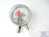 Steam boiler pressure gauge with electric contaction