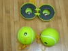 Toy tenis ball binoculars