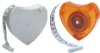 Transparent heart-shaped roll ruler (white and orange color)