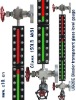 UBE Bi-color Transparent glass level indicator/glass level gage /glass level meter