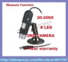USB Digital Microscope 20x -200x 2MP Camera 8 LED light with measure function.