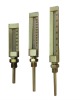 V shaped glass industrial thermometer