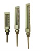 V shaped glass industrial thermometer