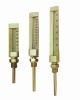 V shaped industrial glass thermometer