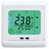Weekly programmable heating thermostat with touch screen