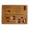 Wine Thermometer with wooden case