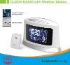 Wireless weather station clock with remote sensor