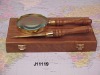 Wooden handle Magnifying Glass With Paper Knife in a Wooden Box