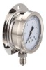 all stainless steel pressure gauge with back flange