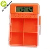 custom pill box timer,4 compartments