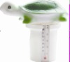 floating dispenser with thermometer