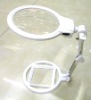 folding magnifier with LED light and bifocal lens