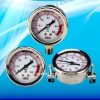 glycerine filled stainless steel pressure gauge for shock resistant