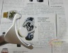 hot selling! plastic handle frameless magnifier+ 2LED light
