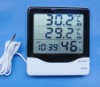 indoor/outdoor thermometer hygrometer with clock
