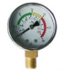 iron case with chrome plated Pressure Gauge