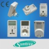 plug-in power monitor mini energy saving digital power meter with socket electricity usage monitor