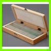 rare items microscope slides storage wooden box