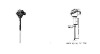 thermocouple with straight tube connector right angle elbow