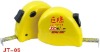two buttins stop yellow abs case steel measuring tape