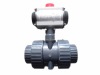 upvc/cpvc double union pneumatic ball valve