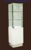 white glossy wood jewelry wall display cabinet/display showcae in jewelry store